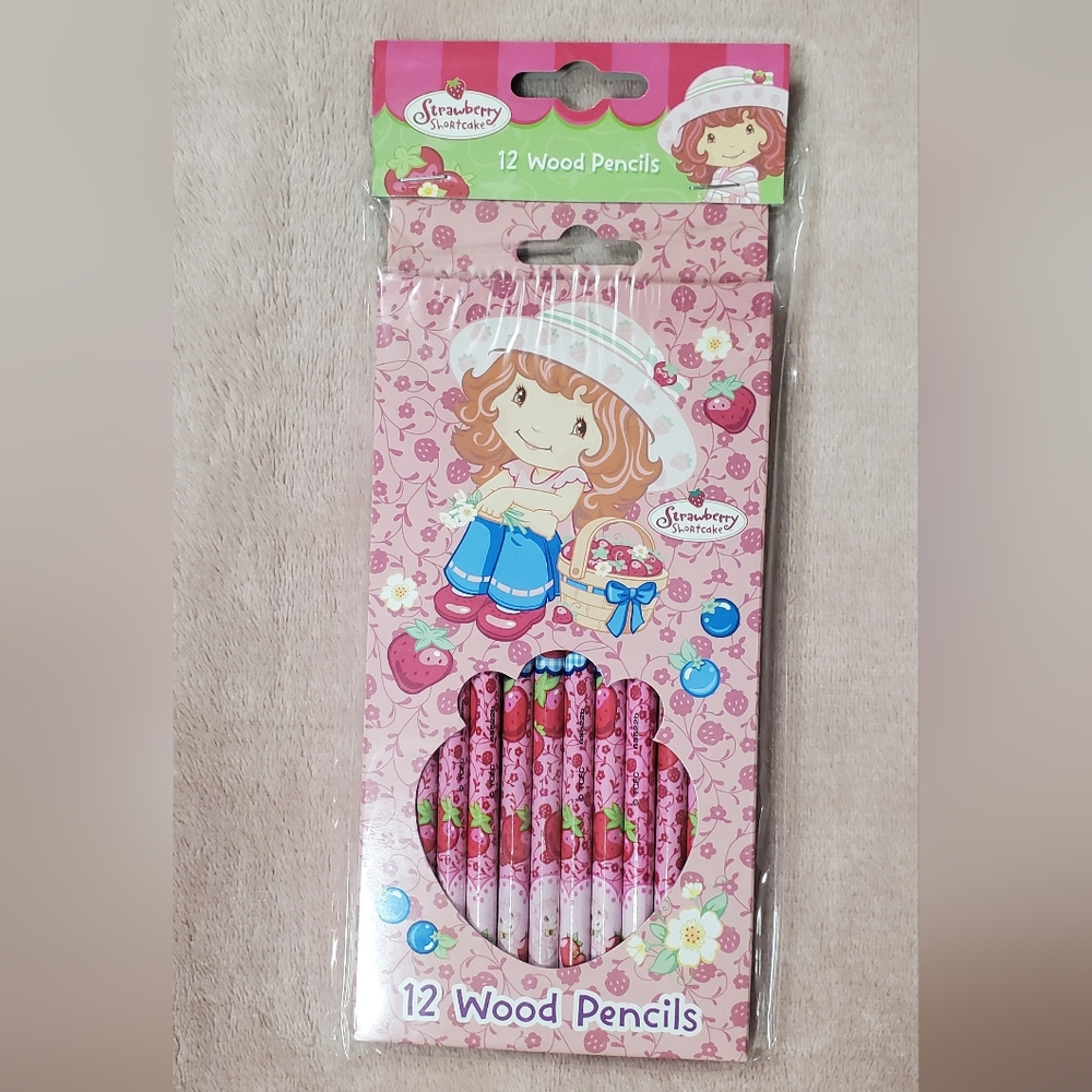 Retro Strawberry Shortcake American Greetings School Supplies Pencil Pack 12 New